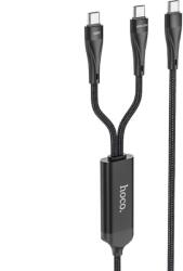 hoco. Cablu Date Hoco USB-C - USB-C U102 Super 100W 1.2m Negru (cb/Hoco/Typc*3/U102/1.2m/n/bl)