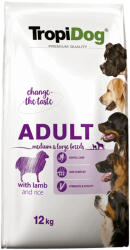 TropiDog 12kg Tropidog Premium AdultMedium/Large bárány & rizs száraz kutyatáp
