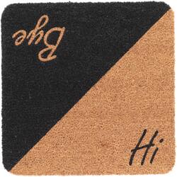 Esschert Design &quot, Hi-Bye&quot, feliratos kókuszrost lábtörlő, 50 x 50 cm (RB296)