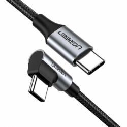 UGREEN US255 USB-C-USB-C könyök kábel, 3A, 60W, 2m (fekete) (50125B) - mi-one