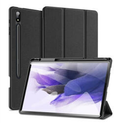 Samsung Tab S9 Plus 12.4 SM-X810 / X816B, mappa tok, Trifold, S Pen tartóval, Dux Ducis Domo, fekete - tok-shop