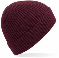 Beechfield Fes subțire din tricot cu nervuri - Vin (B380-1000289529)