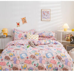 Lenjerii de pat Lenjerie de pat din bumbac pentru copii, roz Lenjerie de pat