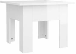 vidaXL magasfényű fehér szerelt fa dohányzóasztal 55 x 55 x 42 cm 810241