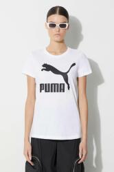 PUMA pamut póló Classic Logo Tee fehér - fehér XS