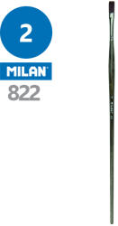 MILAN - Ecset lapos č. 2 - 822 ergonomikus fogantyúval