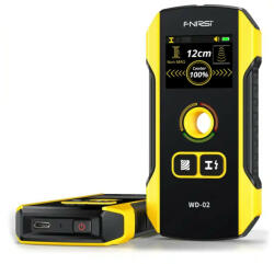 FNIRSI WD-02 - faldetektor, vezetékkereső mélységkijelzéssel: fém, fázisvezeték, faelemek keresésére (wd02)