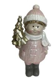 Kerámia gyerek figura - karácsonyi dekoráció 17 cm - 2-féle (KK-AT220578)