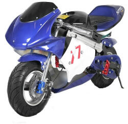 Hollicy Motocicleta electrica pentru copii NITRO Eco Pocket Bike 1000W Albastru