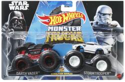 Mattel Hot Wheels Monster Truck Set 2 Masini Scara 1 La 64 Darth Vader Si Stormtrooper (MTFYJ64_HLT59) - etoys