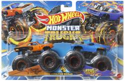 Mattel Hot Wheels Monster Truck Set 2 Masini Scara 1 La 64 Dodger Charger Si Rodger Dodger (MTFYJ64_HNX30) - etoys