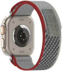 Matrix Curea Ceas Smartwatch Pentru Apple Watch 1/2/3/4/5/6/7/8/SE/SE 2/Ultra (42/44/45/49mm), Matrix, Rosu / Gri (MWKDY)