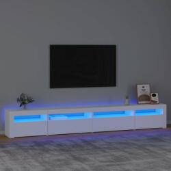 vidaXL fehér TV-szekrény LED-lámpákkal 270x35x40 cm (3152746)