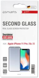 4smarts Folie sticla curbata iPhone 11 Pro / XS / X (TEMP-FULL-FACE-IPHONE 11PRO/XS/X-BL)
