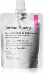 Carbon Theory Charcoal, Tea Tree Oil & Mineral Mud Masca regeneratoare pentru ten acneic 50 ml