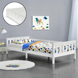 [en. casa] [en. casa]® Gyerekágy Nuuk matraccal és tárolási lehetőséggel gyermekágy ágyráccsal 90 x 200 cm fenyőfa fehér, matt (71474539)