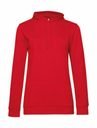 B&C Collection Női kapucnis hosszú ujjú pulóver B and C #Hoodie /women French Terry L, Piros
