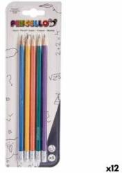 pincello Set de Creioane Multicolor Plăcintă Lemn (12 Unități)