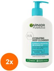 Garnier Set 2 x Gel de Curatare Hidratant Garnier Hydrating Deep Cleanser cu Acid Hialuronic, 250 ml
