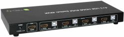 Techly 028702 HDMI KVM Switch - 4 port (1 PC - 4 Kijelző) (028702) - pepita