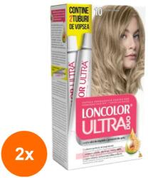 LONCOLOR Set 2 x Vopsea de Par Permanenta Loncolor Ultra Max, 10 Blond Cenusiu Inchis, 200 ml
