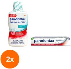 Parodontax Set 2 x Pasta de Dinti Parodontax, 75 ml si Apa de Gura Daily Care Fresh Mint, 500 ml