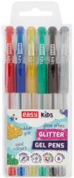 Easy - GLITTER - zselés toll - vegyes színek- 6db/készlet