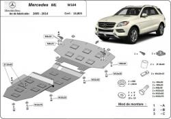 Scut Protection Mercedes ML W164, 2005-2011 - Acél Motor- és váltóvédő lemez