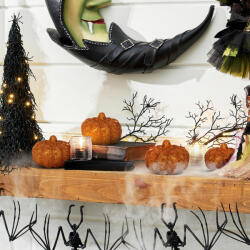 Family Halloween-i tök dekoráció - 5, 2 cm - habszivacs - glitteres - 4 db / csomag Family 58188 (58188)