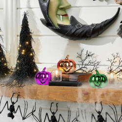 Family Halloween-i tök dekoráció - fényes - 6 cm - 3 szín / csomag Family 58180 (58180)