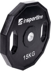 inSPORTline Gumírozott súlyzótárcsa inSPORTline Ruberton 15 kg 30 mm (15892) Súlytárcsa