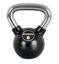 inSPORTline Gumis súlyzó krómozott fogantyúval inSPORTline Ketlebel 8 kg (5423)