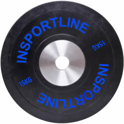 inSPORTline Gumis súlytárcsa inSPORTline Bumper Plate 15 kg 50 mm (10379) Súlytárcsa