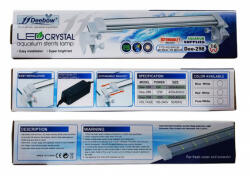 Led Crystal akvárium világítás állítható 8 w 30-40 cm blue/white (K010241)