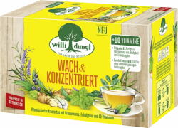 Willi Dungl "Éberen és koncentráltan" gyógynövény tea - 20 duplakamrás filter