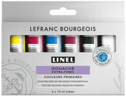 Lefranc Bourgeois L&B Linel extra fine gouache festék készlet, 6x14 ml