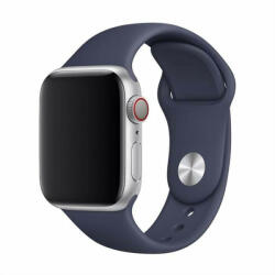 DEVIA Apple Watch 1/2/3/4/5 okosóra szilikon szíj, sötét kék (Midnight blue), 42/44/45/49mm, Devia Deluxe Sport