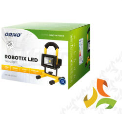 ORNO LED reflektor újratölthető ROBOTIX 10W 400lm IP44 6000K (OR-NR-372L6)
