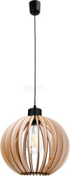 ORNO PALLA 270 függőlámpa, max. 60W, E27, fekete függeszték, fa búra (AD-LD-6381BE27D)