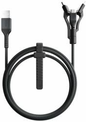 Nomad Cablu pentru incarcare si transfer de date 3 in 1 NOMAD Kevlar, USB - USB Type-C/Lightning/Micro-USB, 1.5m, Negru (NM01325185)