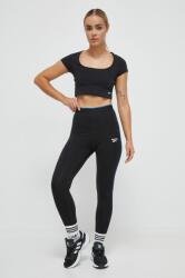 Reebok legging fekete, női, sima - fekete XS - answear - 9 790 Ft