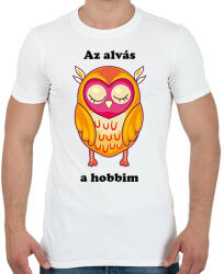 printfashion Az alvás a hobbim - Férfi póló - Fehér (14053127)
