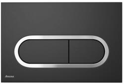 Ravak Chrome WC öblítő nyomólap fekete X01797 (X01797)