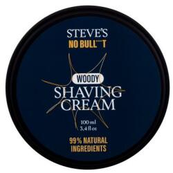 Steve´s No Bull***t Woody Shaving Cream cremă de ras 100 ml pentru bărbați
