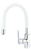 Balletto mosogató csaptelep hajlékony szilikon kifolyó csővel, fehér (81122) (81122)