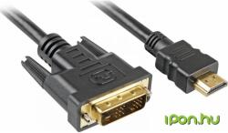 Sharkoon HDMI DVI-D Átalakító Fekete 1m 4044951017324 (4044951017324)