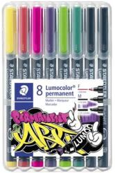 STAEDTLER Lumocolor Permanent ART Alkoholos marker készlet 8 különböző szín és vastagság
