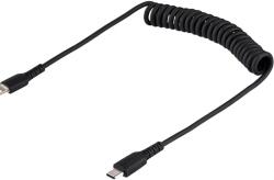 StarTech USB 2.0 Type C Lightning Töltő/adat Fekete 1m RUSB2CLT1MBC (RUSB2CLT1MBC)