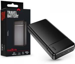 MaxLife MXPB-01 Power Bank 2xUSB + microUSB + Type-C + Lightning 30.000 mAh fekete (TF-0167)