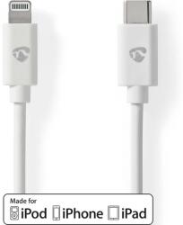 Nedis USB 2.0 Type C Lightning Töltő/adat Fehér 2m CCGP39650WT20 (CCGP39650WT20)